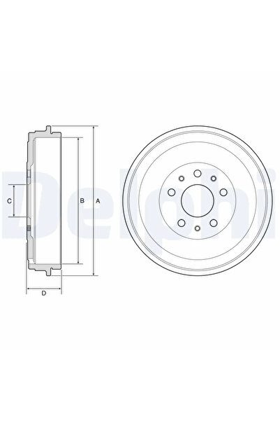 DELPHİ Tambur Frana Fiat 500L/Doblo Cargo/Doblo Bus Opel Combo Autoutilitara/...