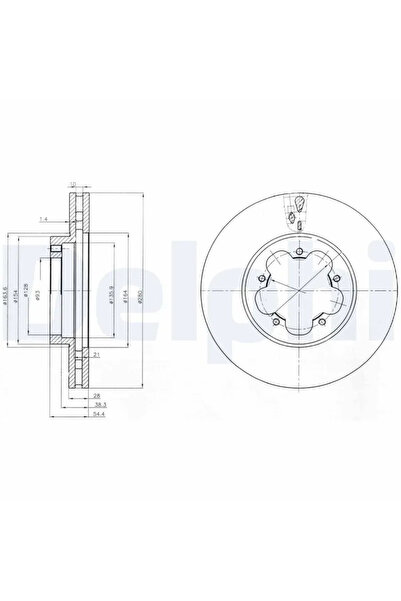 DELPHİ Brake Disc Ford Transit Tourneo Bus/Transit Bus/Transit Body