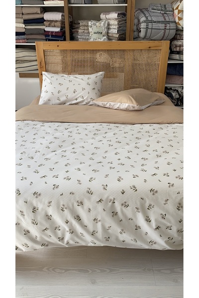 sutra 100% Cotton Double-Sided Elastic Sheet Double & King Size Duvet Cover Set