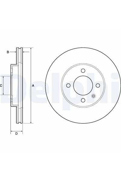 DELPHİ Disc Frana Vw Corrado/Golf 2/Golf 3