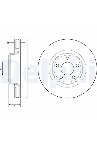 DELPHİ Спирачен диск Форд Мустанг