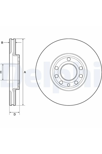 DELPHİ Дискови спирачки Cadillac BLS Fiat Croma