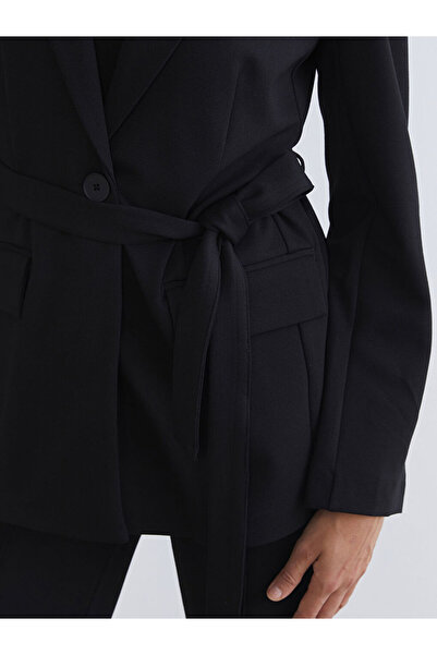 LC Waikiki Black Belted Women's Blazer Jacket