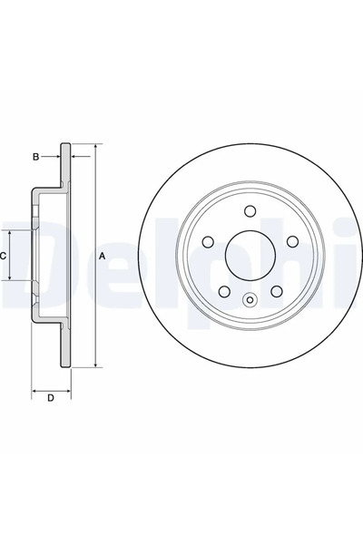 DELPHİ Disc Frana Opel Astra K Vauxhall Astra Model 7
