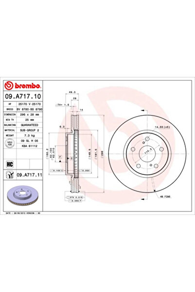 Brembo Disc Frana Lexus Is 2/Is 3/Is C Toyota Crown/Mark 10 1/Mark 10 2