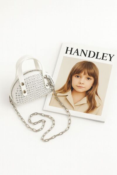 Handley Sparkling Stone Mini Girl's Bag – Stylish Party & Everyday Model with Chain Strap