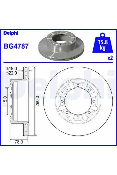 DELPHİ Спирачен диск Renault Mascott Каросерия/Mascott Платформа /