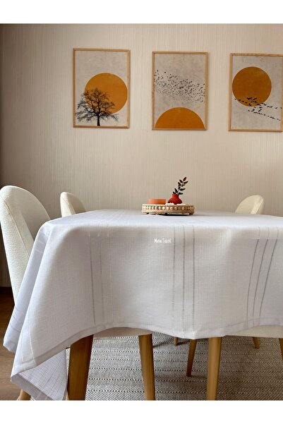 metin tekstil Față de masă 160x220, gri deschis, rezistentă la pete