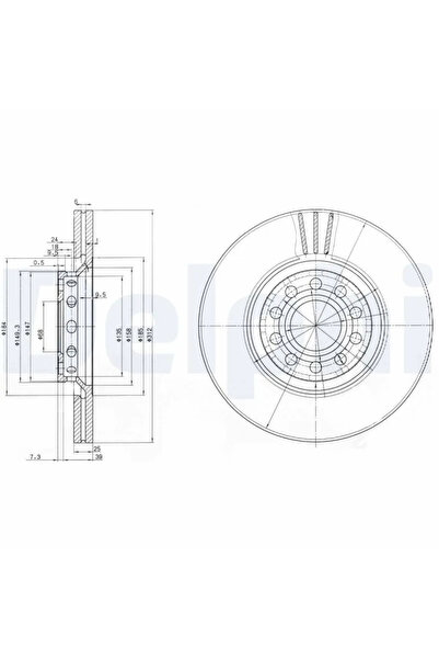 DELPHİ Disc Frana Audi A4 B5/A4 B6/A6 C5 Vw Passat B5.5
