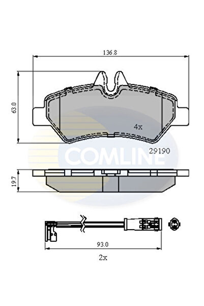 Comline Set Placute Frana Frana Disc Mercedes-Benz Sprinter 3,5-T Bus/Sprinte...