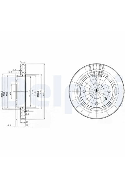 DELPHİ Спирачен диск Hyundai Coupe 1/Coupe 2/Elantra 3 Kia Cerato 1