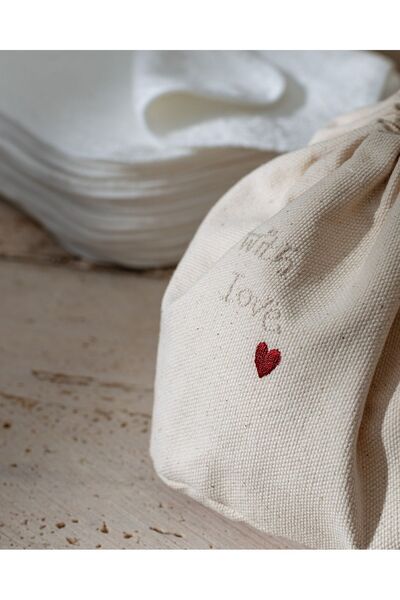 Moonstar Mireille Set of 25 Cotton Towels - White/Red