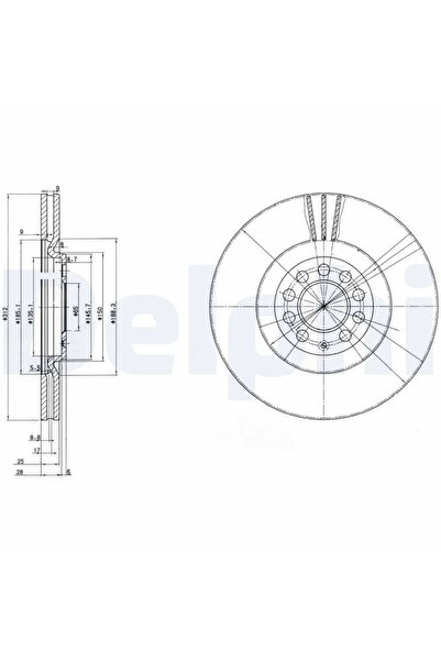 DELPHİ Disc Frana Audi A3/Tt Seat Ibiza 3/Leon/Toledo 2