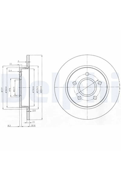 DELPHİ Disc Frana Ford C-Max/Focus 2 Mazda 3