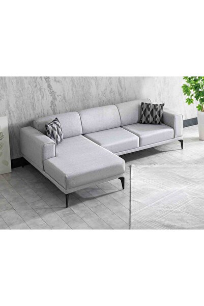 Storish Trend Sol Köşe Koltuk Açık Gri Atlantis