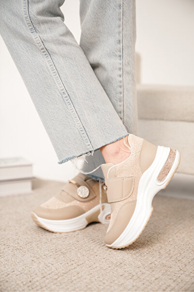 Cananın Pabuçları MDN 477 TAŞLI TOKA DETAYLI SPOR AYAKKABI