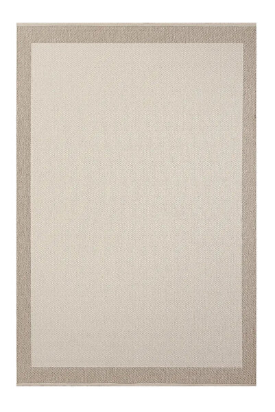 Sefton Krem Bej Çizgili Modern Sisal Makine Halısı