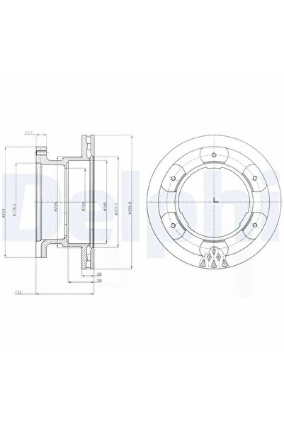 DELPHİ Спирачен диск Iveco Daily 4 каросерия/Daily 4 платформа/шаси/Daily 5 к...