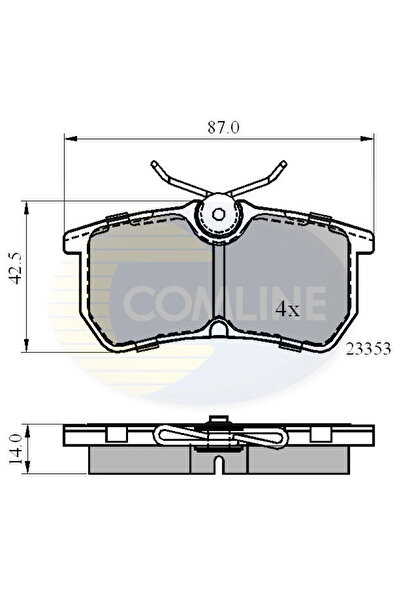Comline Комплект накладки за дискови спирачки Ford Fiesta 5/Fiesta 6/Fiesta S...