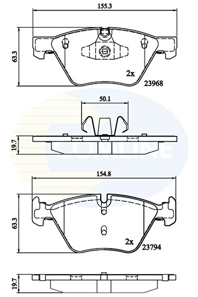 Comline Set Placute Frana Frana Disc Bmw 1/3