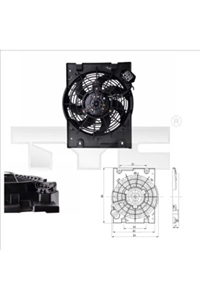 TYC Ventilator Radiator Opel Astra G/Zafira A Microbus