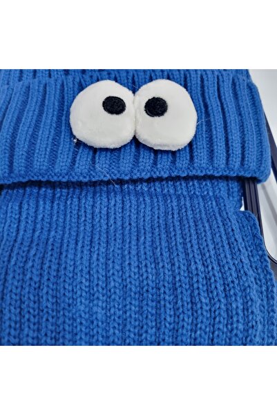 Uğur bebe Kitti Blue Set of 3 (4-8 Years) |   Fleece-Lined Hat, Scarf, and Glove Set – Soft, Stylish!