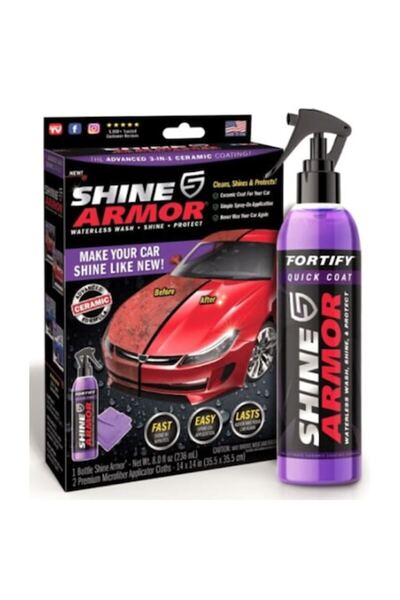 OEM Kit de ceară lichidă Shine Armor cu ceramică 236 ml pentru strălucire de ...
