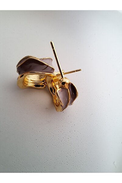 BHR AKSESUAR Brown Tiny Earrings (1cm)