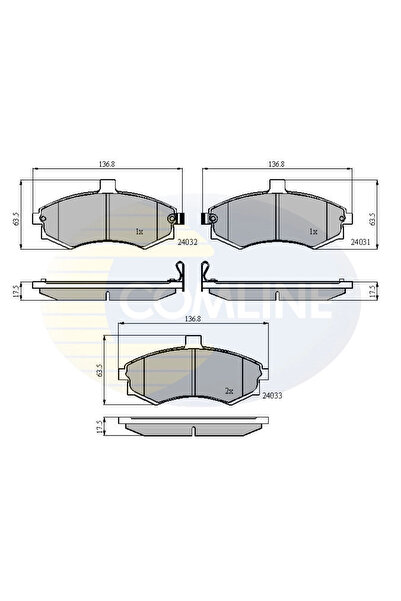 Comline Set Placute Frana Frana Disc Hyundai Elantra 3/Matrix