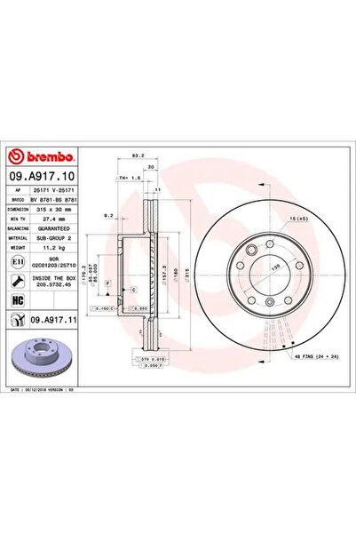 Brembo Disc Frana Mercedes-Benz G-Class Puch G-Modell