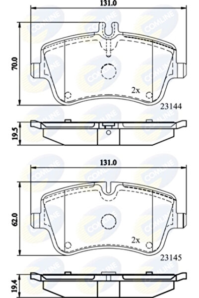 Comline Комплект спирачни накладки за дискови спирачки Mercedes-Benz C-Class/...