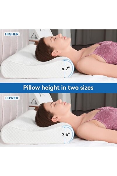 CONTOUR AM AEROMAX Memory Foam Cervical Pillow for Neck Pain Relief