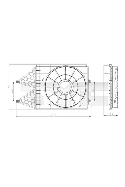 TYC Поддръжка на вентилатор Seat Ibiza 4 Skoda Fabia 2/Roomster