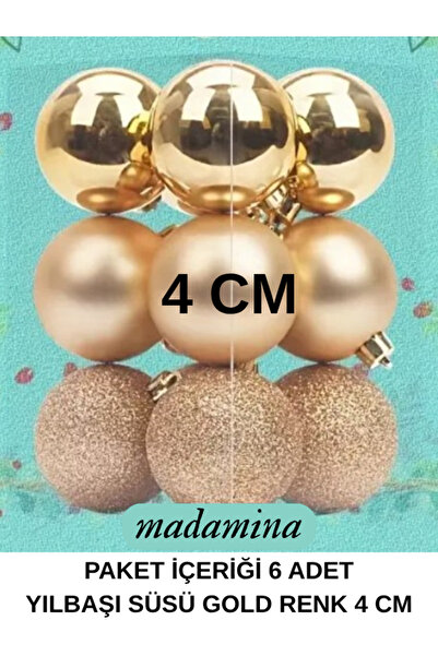 madamini 6 komada ukrasa za božićno drvo 4 cm Sa šljokicama i svetli, sićušni...