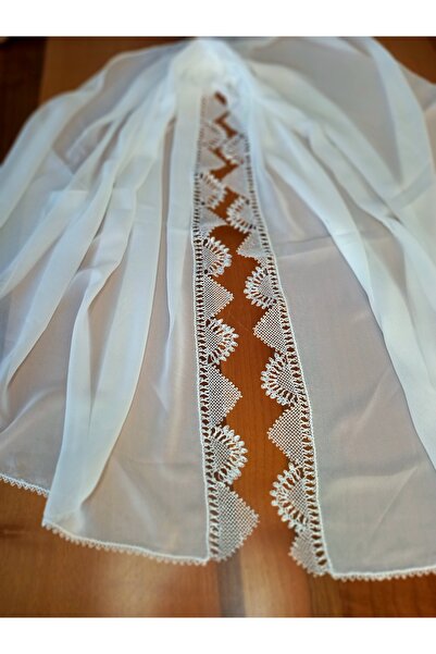 yörük tuhafiye Handcrafted Needlework Prayer Shawl, Mevlüt Shawl, White Color, Handmade Dowry Embroidered Writing Hoop