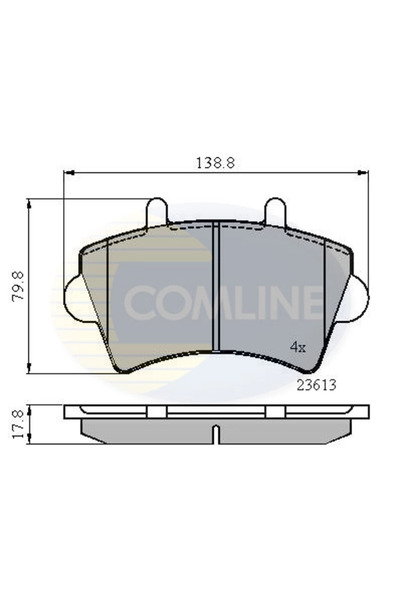Comline Комплект спирачни накладки за дискови спирачки Nissan Interstar Bus/I...