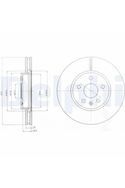 DELPHİ Спирачен диск за Chevrolet Camaro/Malibu Opel Insignia A