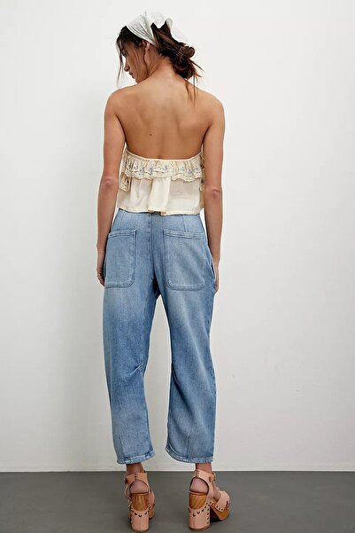 september island Classic Blue Color Comfortable Fit Denim Trousers