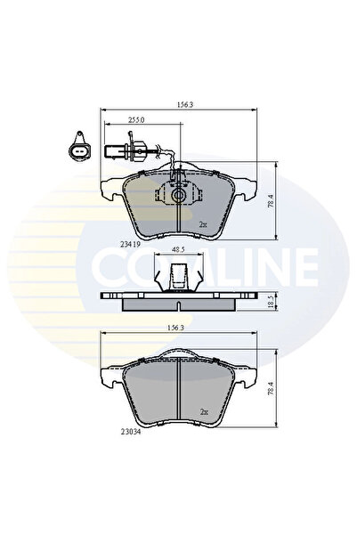 Comline Комплект спирачни накладки за дискови спирачки Ford Galaxy 1 Seat Alh...