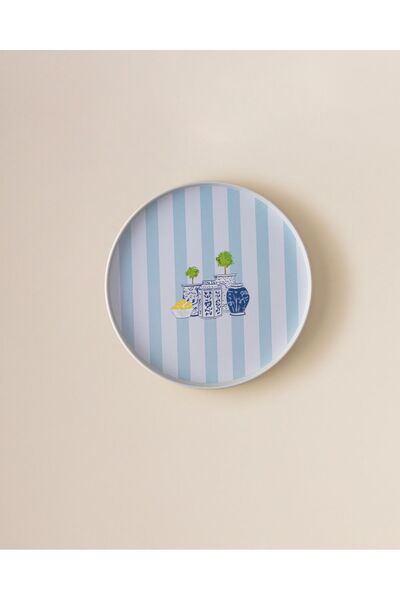 Madame Coco Carine Round Presentation Tray - Colorful