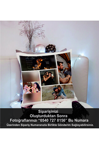 BİYZİ Kişiye Özel 5 Fotoğraflı Yastık