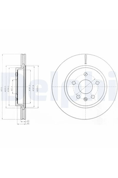 DELPHİ Спирачен диск за Chevrolet Malibu, Opel Insignia A