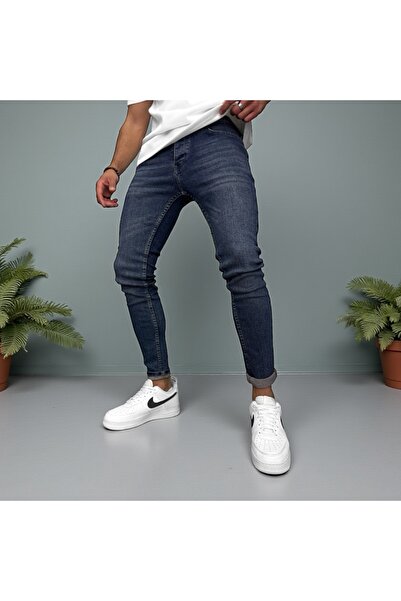 dehaine Men's Slim Fit jeans, light blue, simple model, 1285