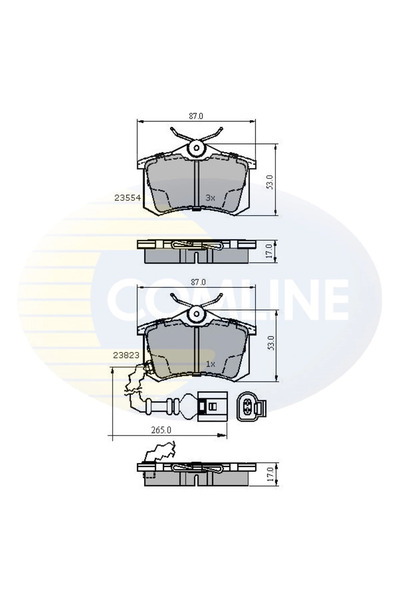 Comline Set Placute Frana Frana Disc Audi A1/A3 Seat Cordoba/Ibiza 2/Ibiza 4