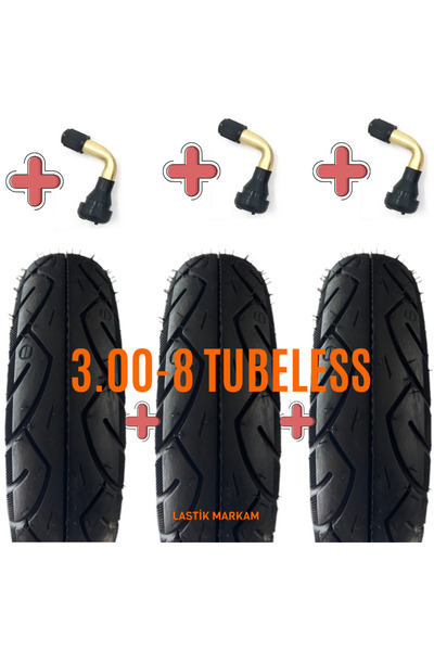 Billas 3 ADET 3.00-8 TUBELESS DIŞ LASTİK-2025