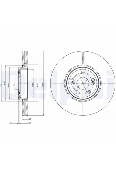DELPHİ Дискова спирачка Renault Espace 4/Vel Satis