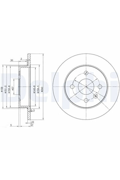 DELPHİ Disc frana Opel Astra F/Astra G/Astra H Vauxhall Astra Model 3/Astra M...