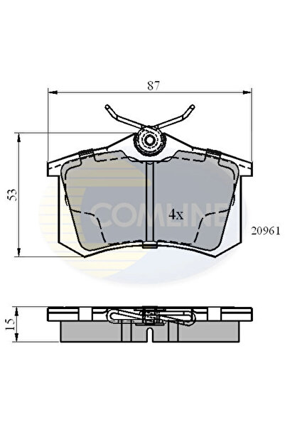 Comline Set Placute Frana Frana Disc Peugeot 405 1/405 2 Seat Toledo 1