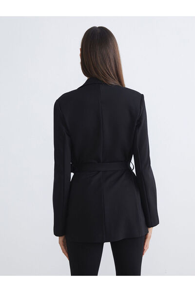 LC Waikiki Black Belted Women's Blazer Jacket