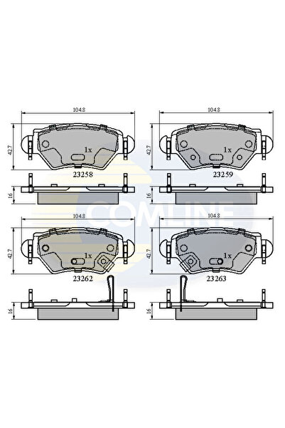 Comline Set Placute Frana Frana Disc Opel Astra G/Zafira A Microbus Vauxhall ...
